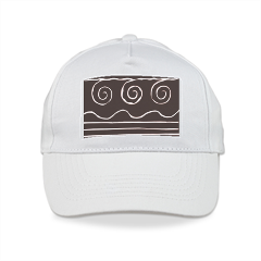 Spirali Bianco e nero Cappelli colorati con visiera