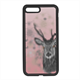 Cervo su fondo rosa Cover in silicone iPhone 7 Plus