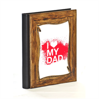 I Love My Dad - Album Fotografico Legno Gold 
