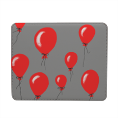 red baloons Mousepad in pelle