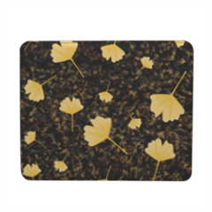 foglie gialle Mousepad in pelle