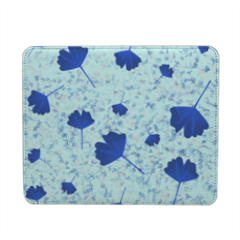 foglie blu Mousepad in pelle
