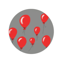 red baloons Magnete tondo grande