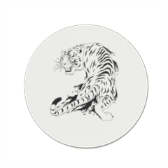 Tigre bianca  Magnete tondo grande