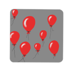 red baloons Magnete quadrato grande