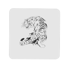 Tigre bianca  Magnete quadrato grande