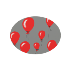 red baloons Magnete ovale grande