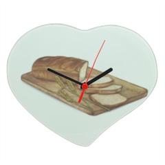 Bread Orologio cuore in vetro grande