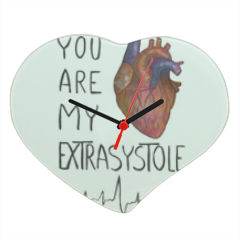 My Extrasystole Orologio cuore in vetro grande