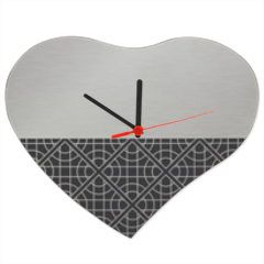 Alluminium geometric b Orologio cuore in masonite grande