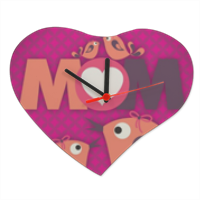 Mamma I Love You - Orologio cuore in masonite piccolo