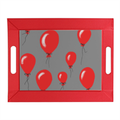 red baloons Vassoio flessibile in pelle
