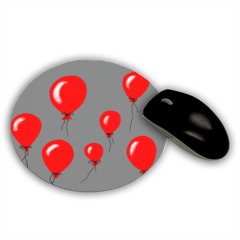 red baloons Tappetino Mouse Tondo 
