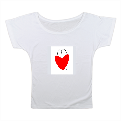 The heart T-shirt donna scollo largo