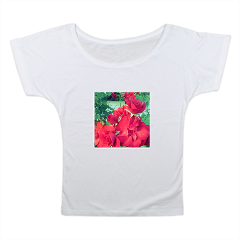 Rose di montagna T-shirt donna scollo largo