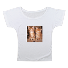 Maine coon cats T-shirt donna scollo largo