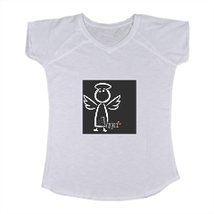 AngelAI T-shirt scollo a V donna