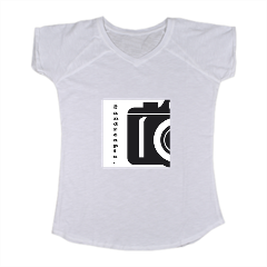 andreapis'logo T-shirt scollo a V donna