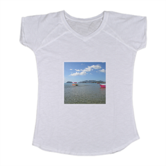 Laganas beach Greece T-shirt scollo a V donna