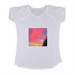 Sunset T-shirt scollo a V donna