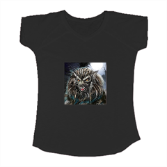 Werewolf T-shirt scollo a V donna