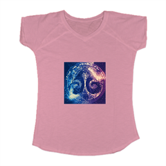 Alsef Space Patch T-shirt scollo a V donna