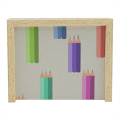 matite colorate Scatola portaoggetti in legno