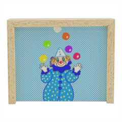 clown Scatola portaoggetti in legno