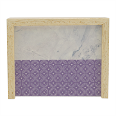 Purple marble_ Scatola portaoggetti in legno
