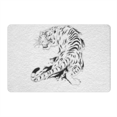 Tigre bianca  Zerbino in feltro 60x40 cm