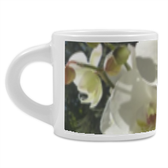 Orchidea bianca Tazzina espresso personalizzata