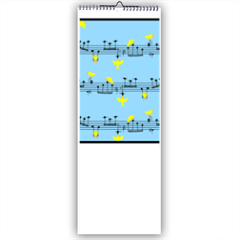 uccellini e note musicali Calendario slim