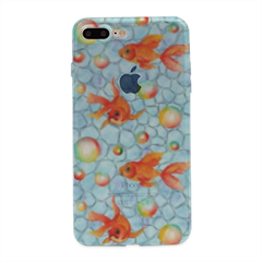 pesci e bolle di sapone Cover trasparente iPhone 7 plus