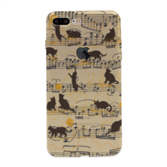 gattini e note musicali Cover trasparente iPhone 7 plus