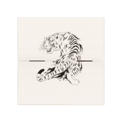 Tigre bianca  Stampa su listelli in legno