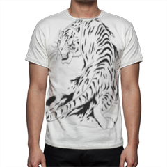 Tigre bianca  Magliette full print