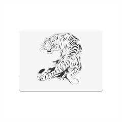 Tigre bianca  Calamita in legno 7x5 cm