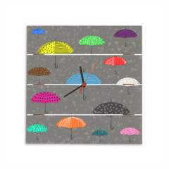 ombrelli Orologio quadrato su listelli in legno