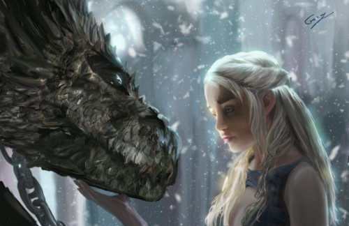 Daeneyrs with Dragon